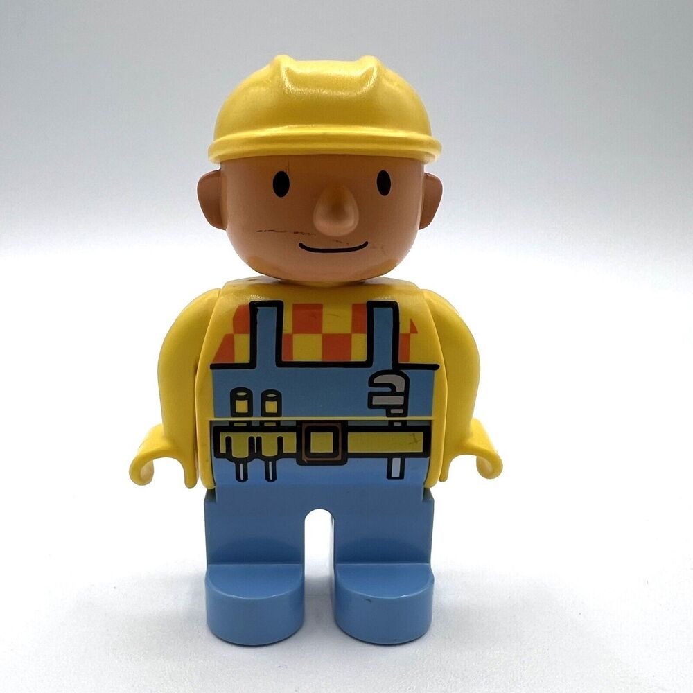 Bob The Builder Lego Duplo People Block 2.5” Tall Plastic Figure #4555